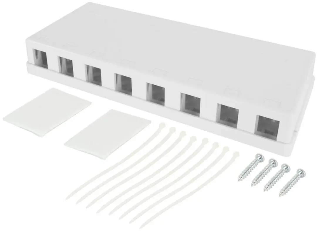 ACT FA6033 Unloaded Surface Keystone Mountbox - 8 Stuks Wit