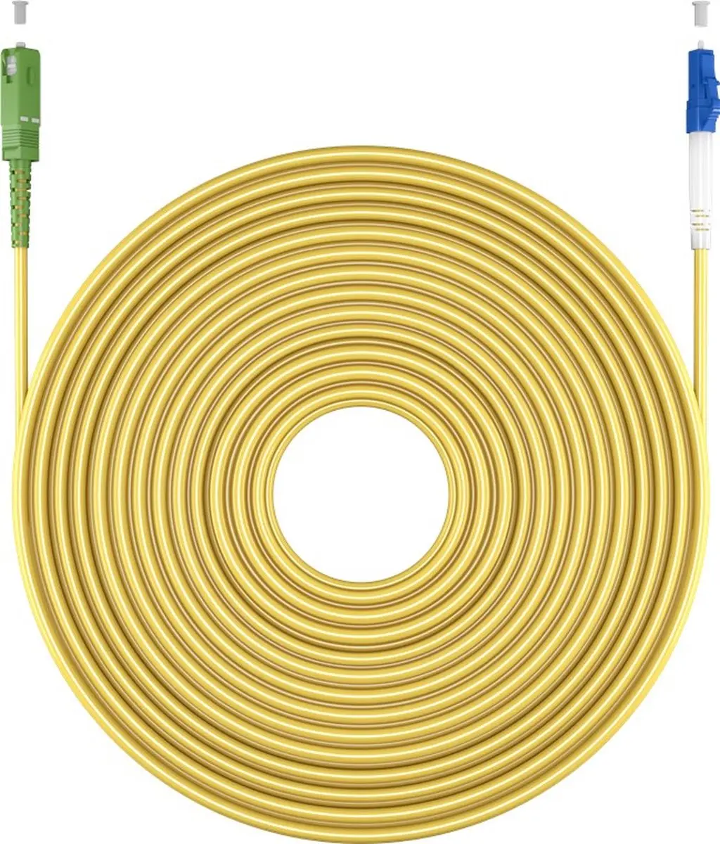 Goobay LC/SC Simplex FTTH Kabel OS2 Geel 5m - 10 Stuks