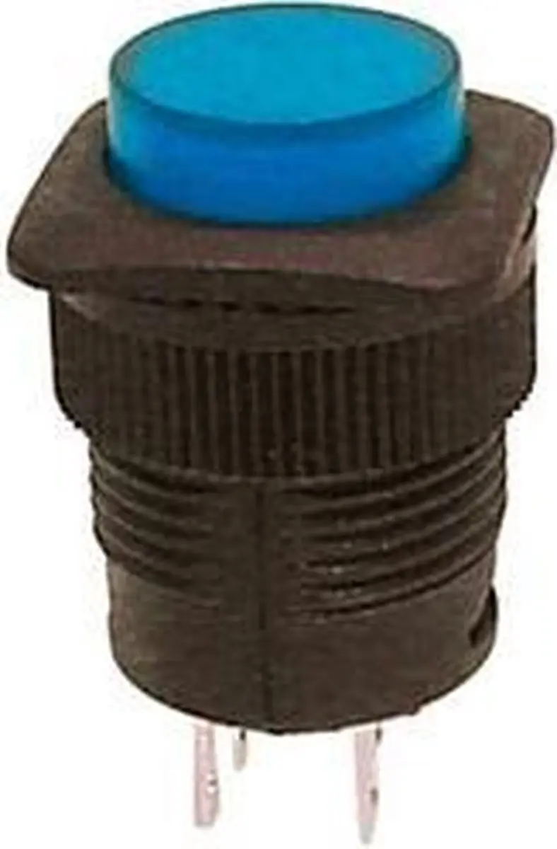 Drukschakelaar Off-(On) Met Blauwe Led