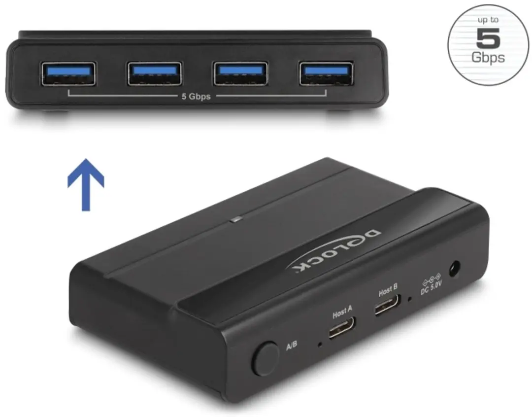 Delock USB 5Gbps Switch 4x2