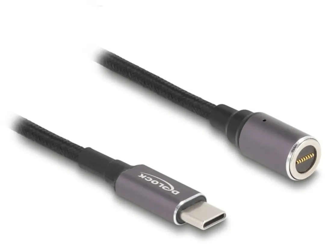 Delock USB-C Magnetische Laadkabel 1,8m - Zwart