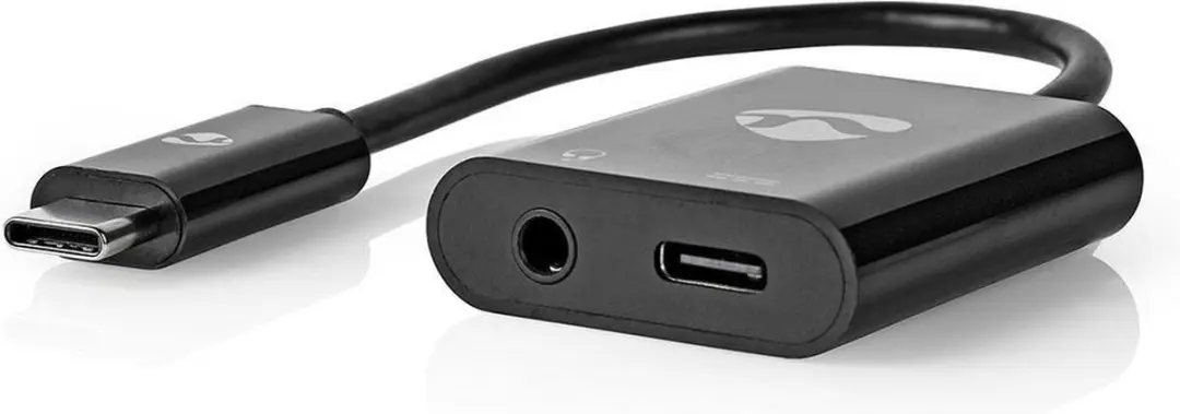 Nedis USB-C Multi-Port Adapter 3,5mm - 15cm - Zwart