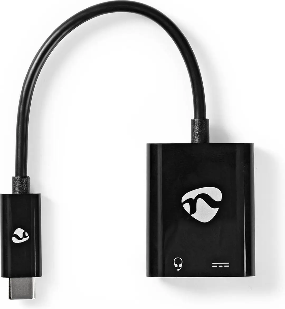 Nedis USB-C Multi-Port Adapter 3,5mm - 15cm - Zwart