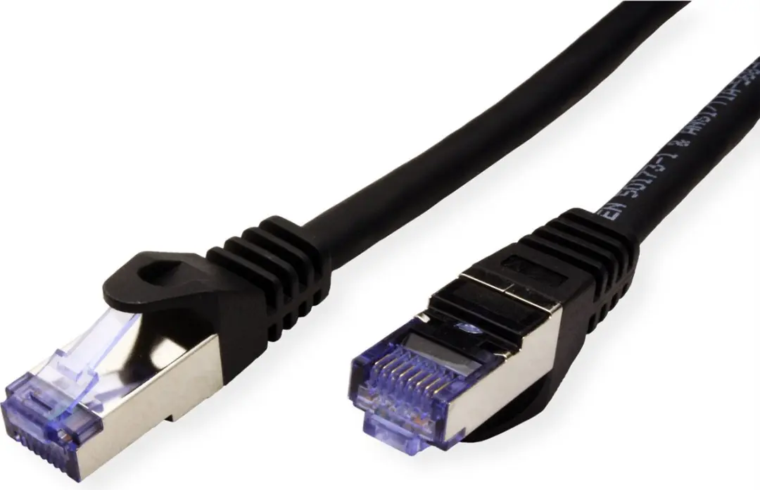 Roline Patchkabel Cat.6A S/FTP PiMF LSOH 0,3m - Zwart - afbeelding 2 van 6