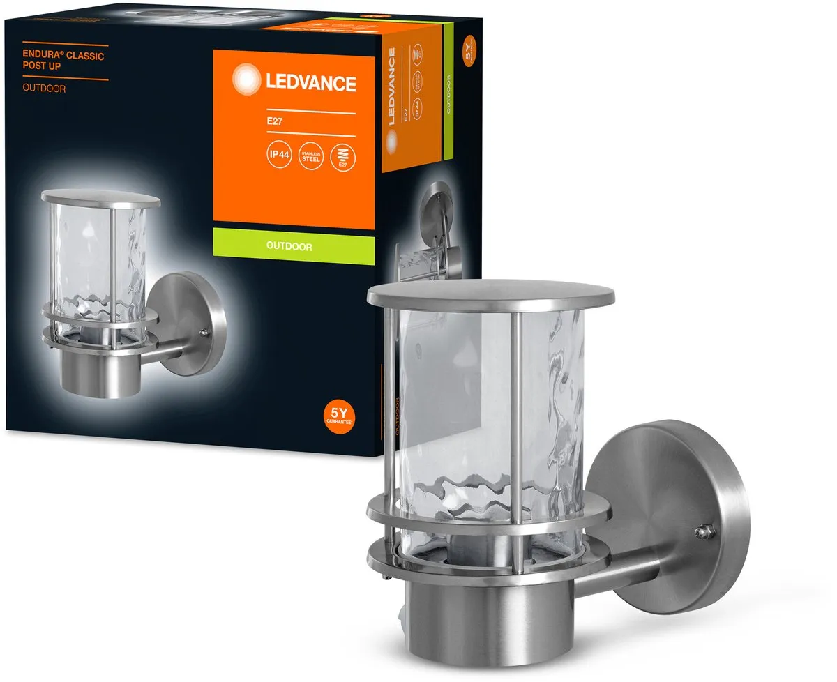 LEDVANCE ENDURA Classic Post Up Wandlamp E27 - Staal