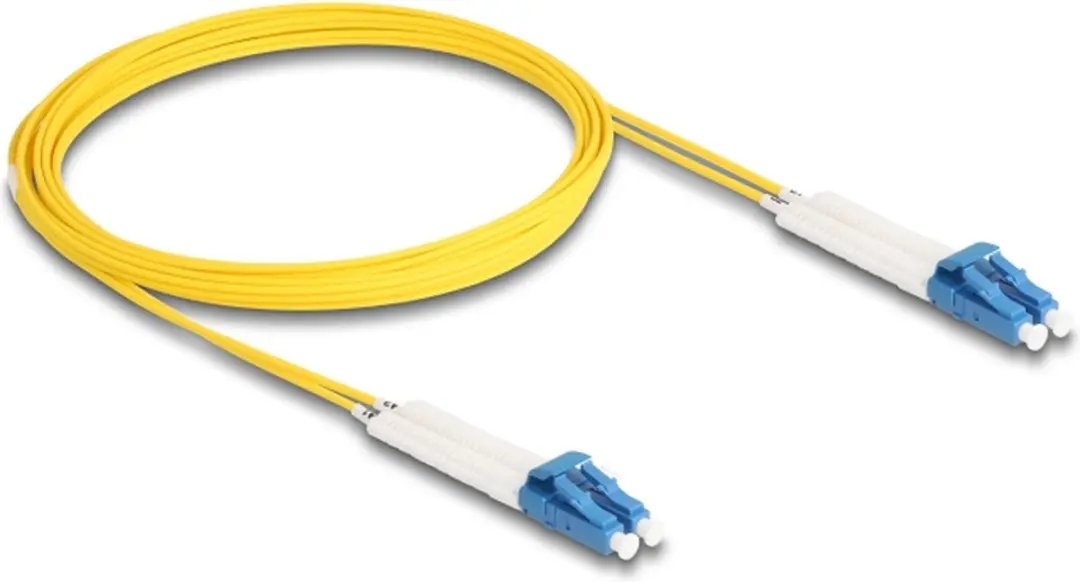 Delock LC Duplex naar LC Duplex OS2 Singlemode Kabel 3m - Geel