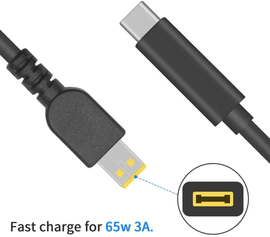 NÖRDIC USB-C naar DC Kabel USBC-LEN66 65W - 1,5m - Zwart