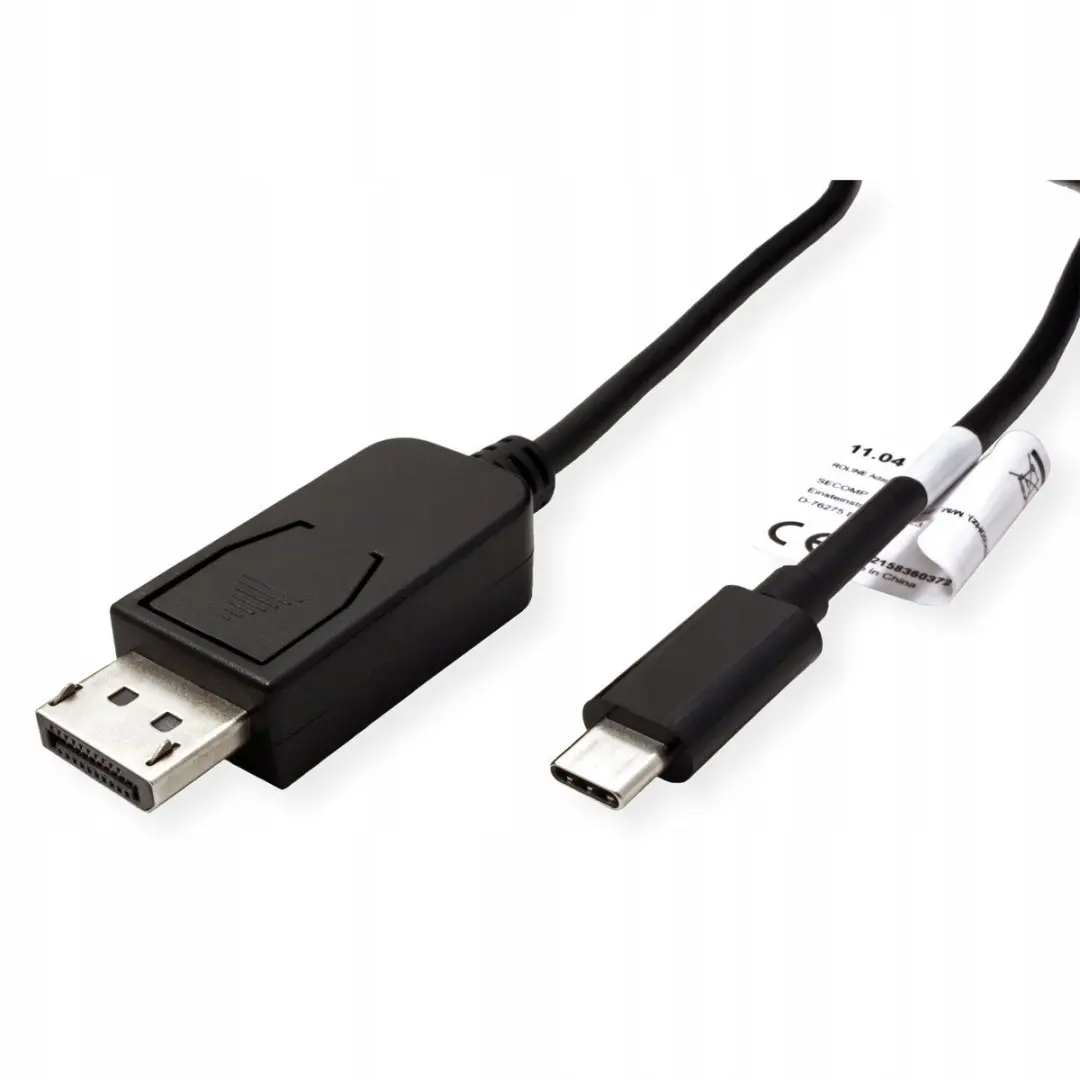 Roline USB-C DisplayPort 1.4 Kabel 2m - 8K@60Hz - Zwart