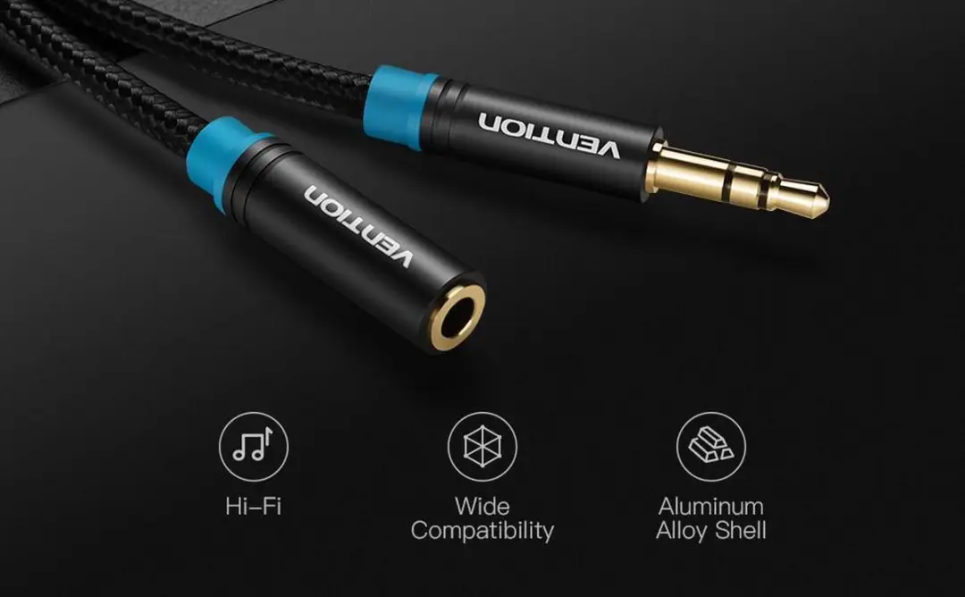 Vention VAB-B06-B300-M Audiokabel 3m - 3,5mm - Zwart