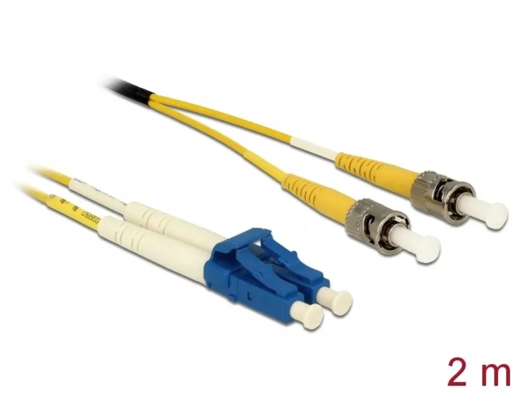 Delock LC naar ST Singlemode OS2 Kabel 2m