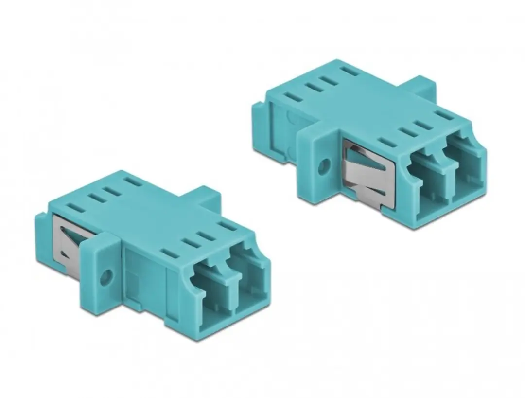 Delock LC Duplex Koppler MM 2 Stuks - Lichtblauw