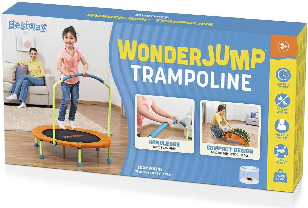 Bestway WonderJump 91cm Trampoline - Zwart/Oranje