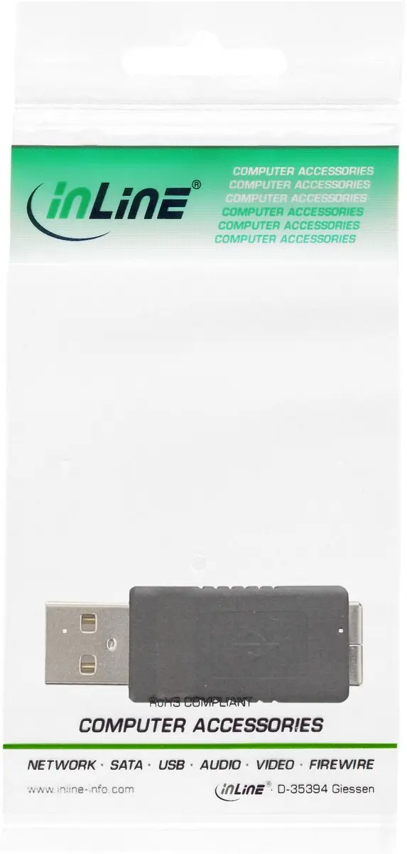 Goobay USB-A naar USB-B Adapter USB2.0 - Zwart