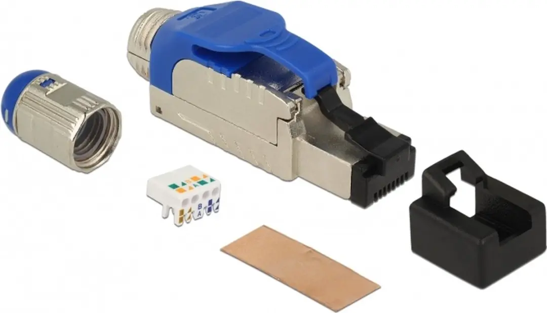 Delock RJ45 Plug Cat.8.1 Field Assembly - Blauw/Zilver