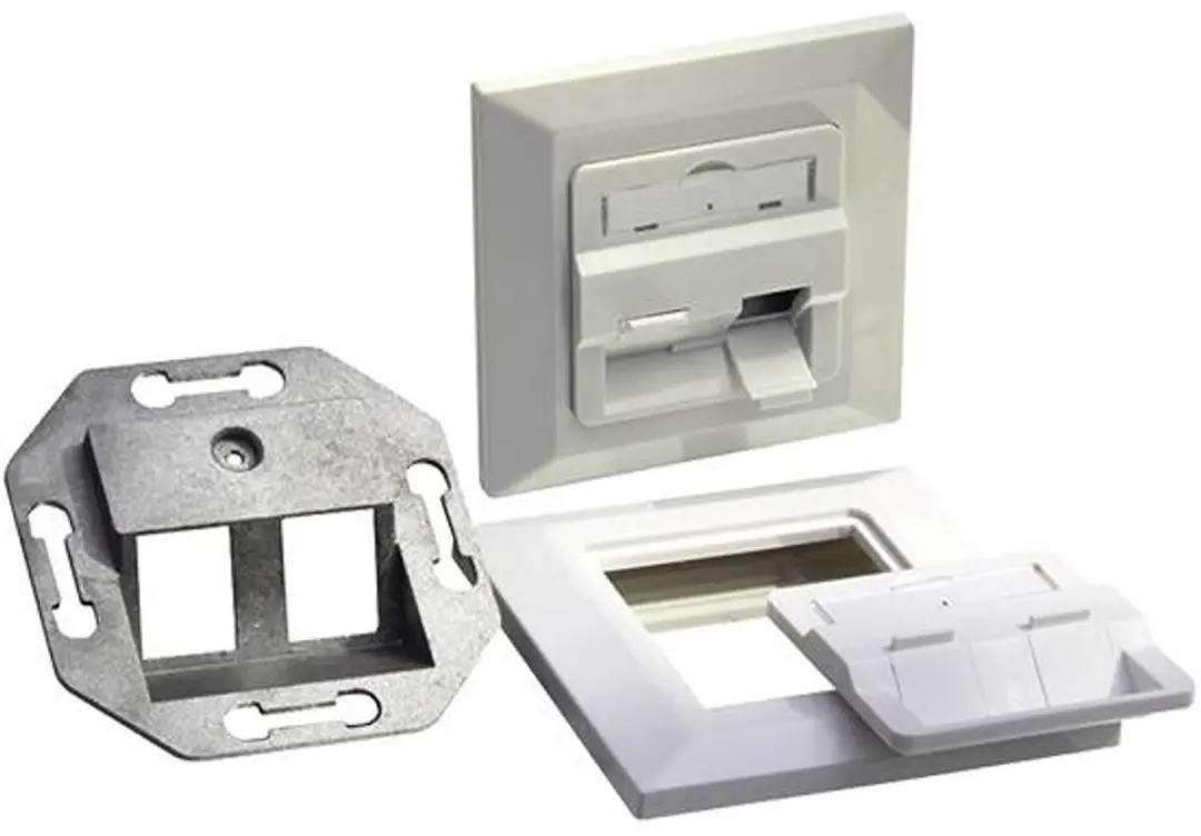 Logilink NK4021 Wandcontactdoos 2x Keystone - Wit