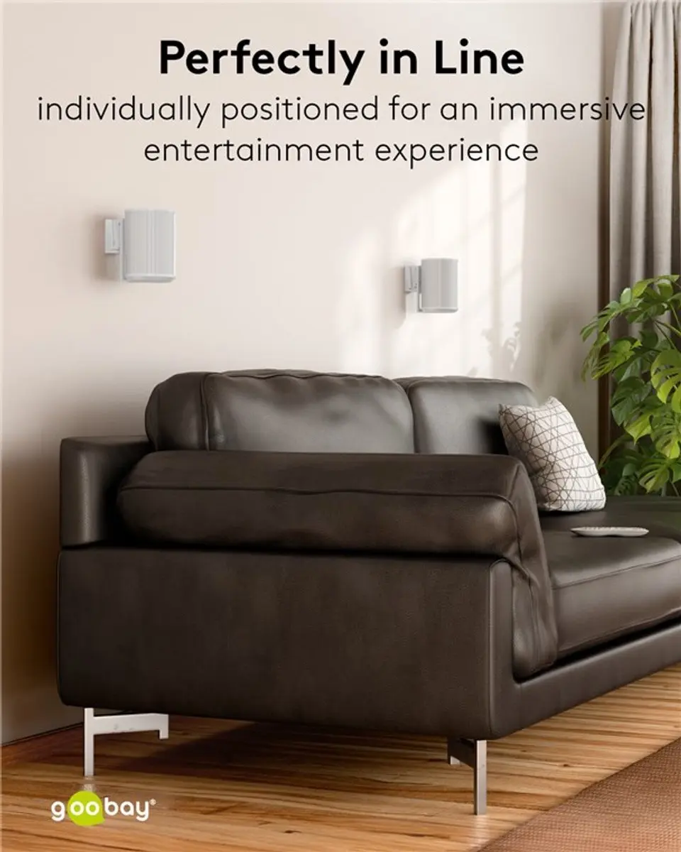 Goobay Muurbeugel voor Sonos Era 100 - 2 Stuks - Wit