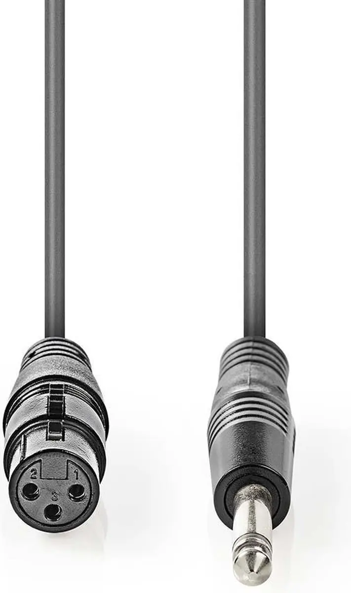 Nedis XLR 3-Pins Audiokabel 6,35mm Male 3m