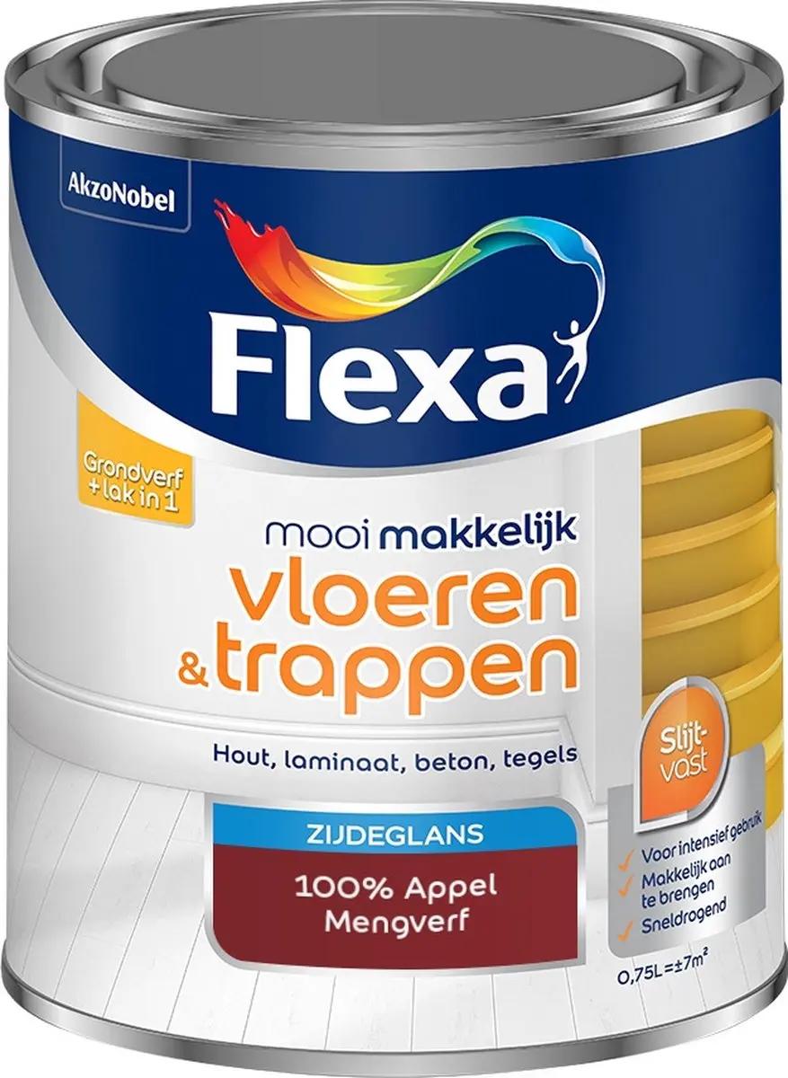 Flexa Mengverf Zijdeglans 100% Appel 750ml