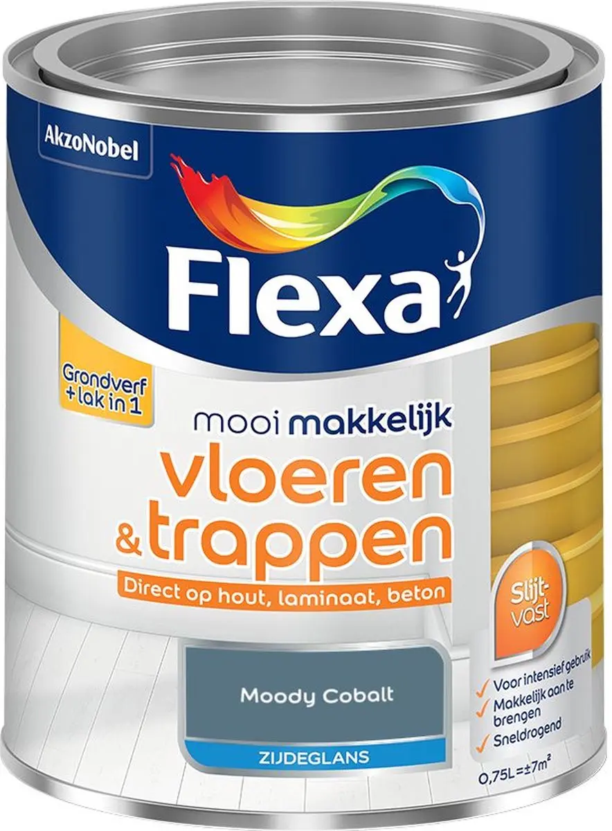 Flexa Moody Cobalt Mengverf 750ml