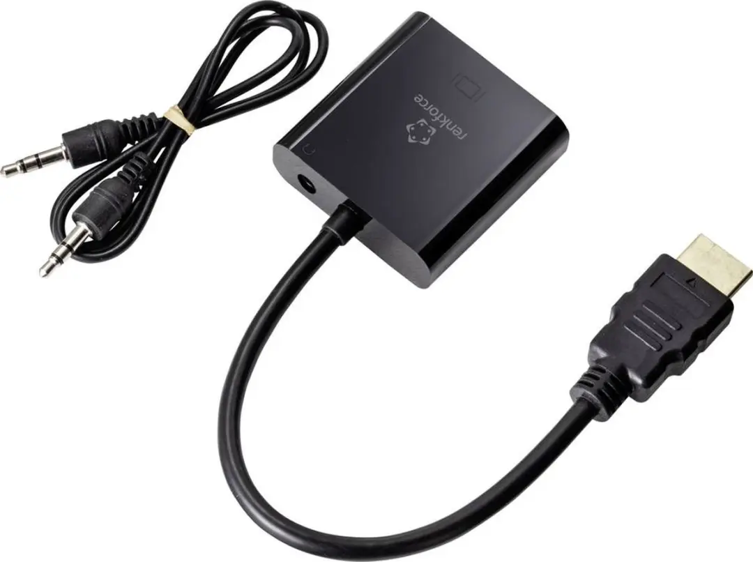 Renkforce RF-4531578 HDMI-VGA Adapterkabel 0.15m - Zwart