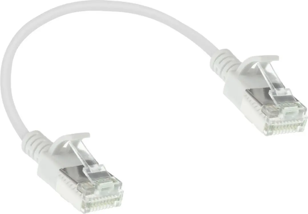 ACT Witte DC6952 LSZH U/FTP CAT6A Patchkabel 0,25m - Snagless