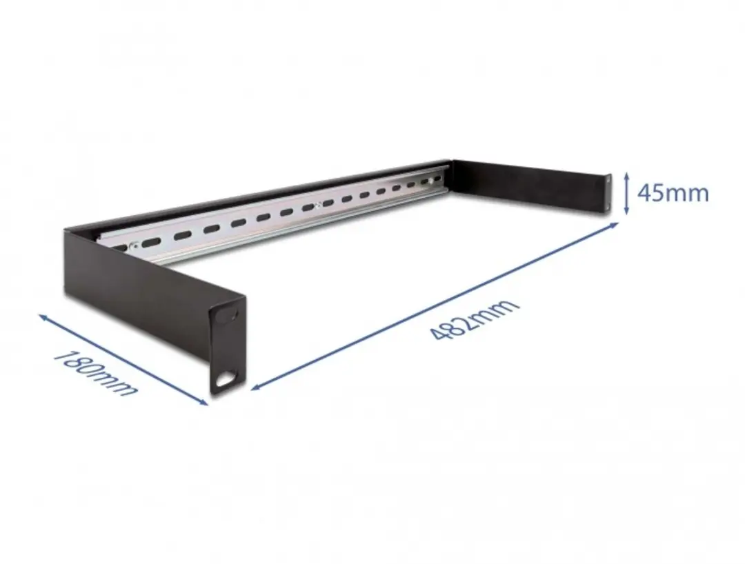 Delock 19" DIN Rail Panel 1U