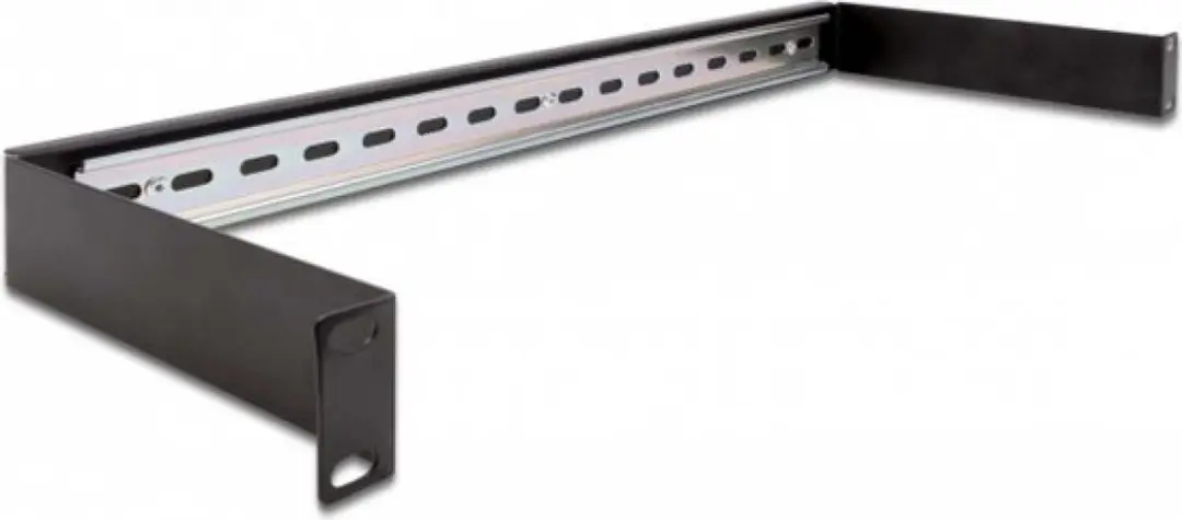 Delock 19" DIN Rail Panel 1U - Zwart