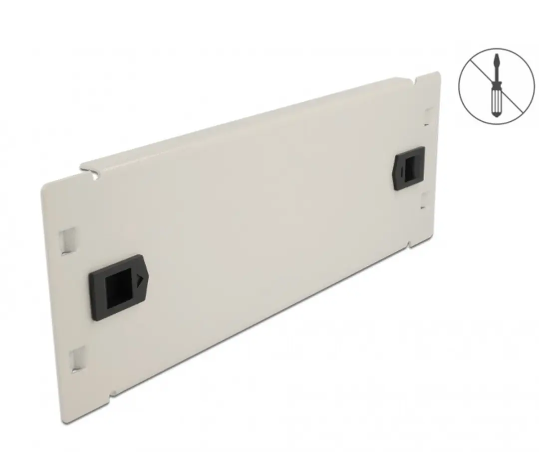 Delock 10 inch Blindpaneel 2U Grijs