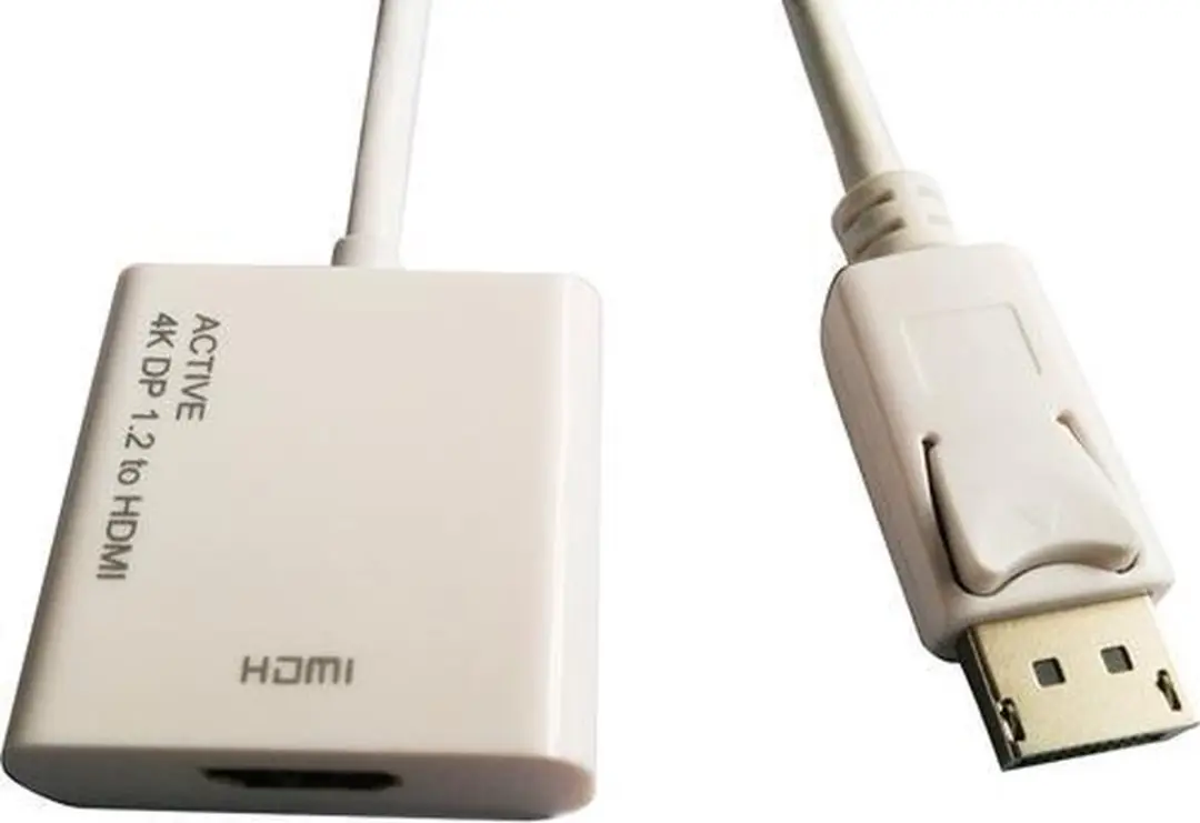 Roline DisplayPort naar HDMI Adapter 4K Actief - 0,15m - Wit