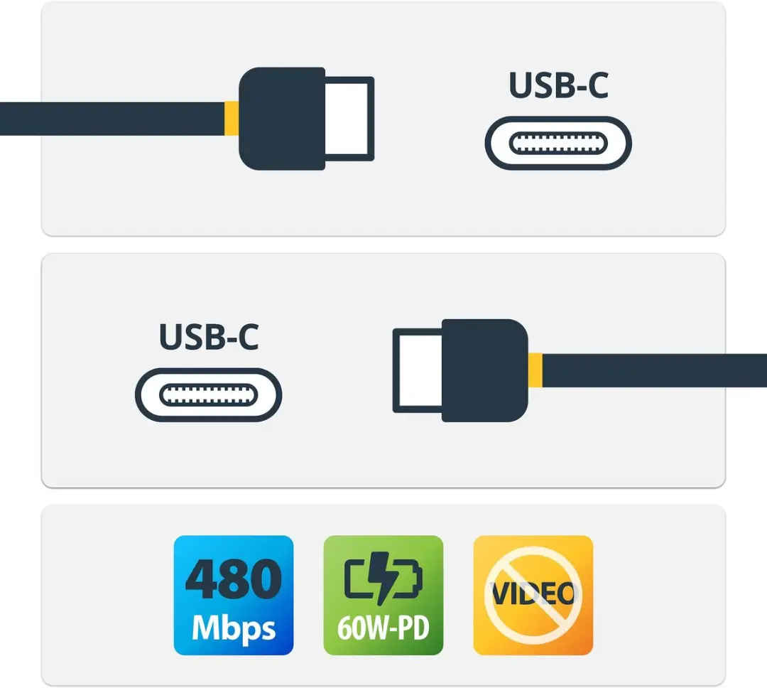 Cable USB C Startech USB2CC3M 1 m Black