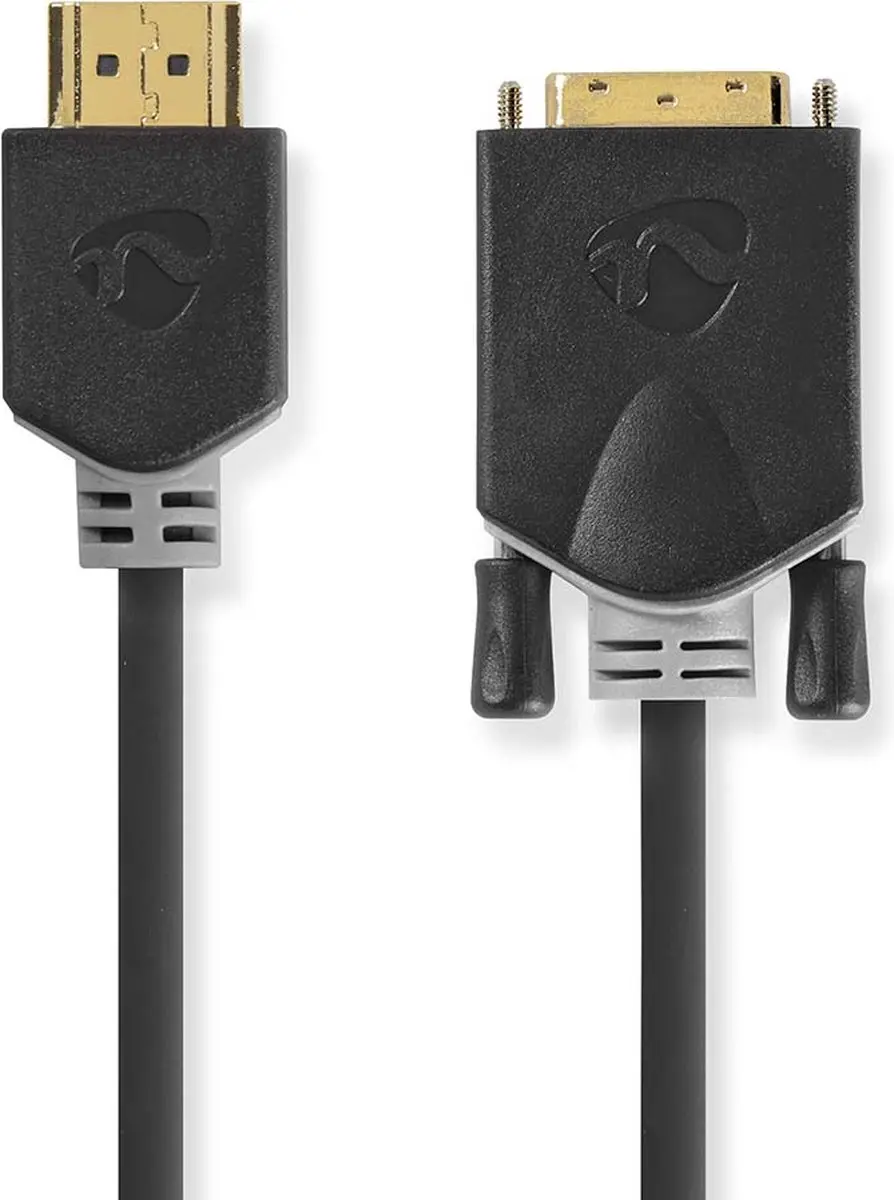 Nedis HDMI Kabel DVI-D 24+1-Pins 2m - Antraciet - afbeelding 6 van 6