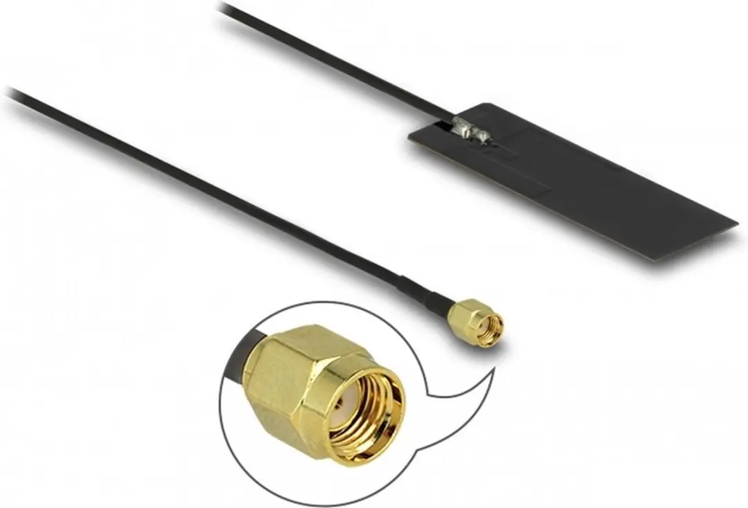 Delock WLAN Antenne 802.11ax 2-4dBi 15cm Zwart