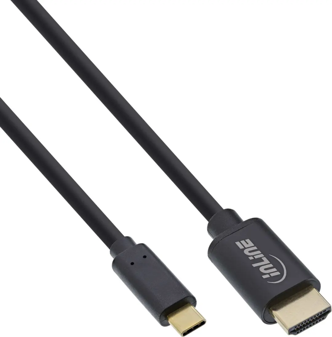 InLine USB-C naar HDMI 4K 60Hz Kabel 1m - Zwart