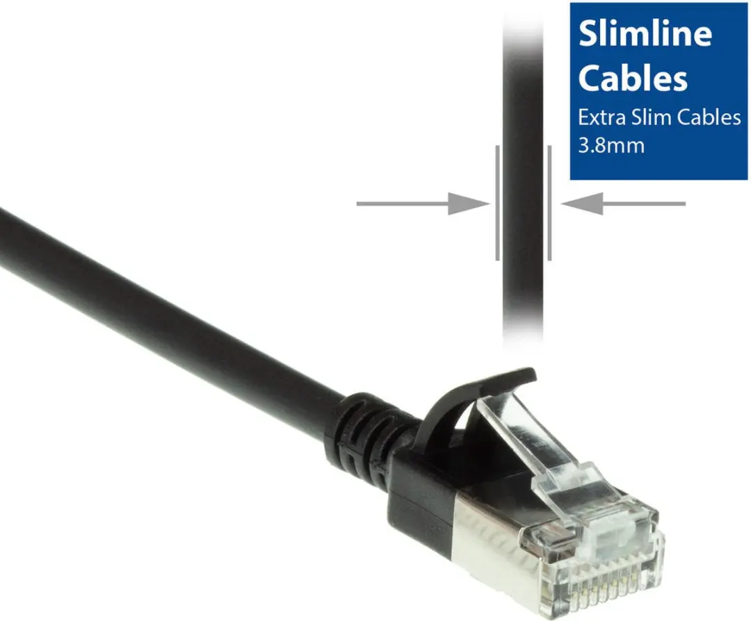 ACT DC7930 Patchkabel CAT6A U/FTP 0,15m - Zwart - afbeelding 6 van 6