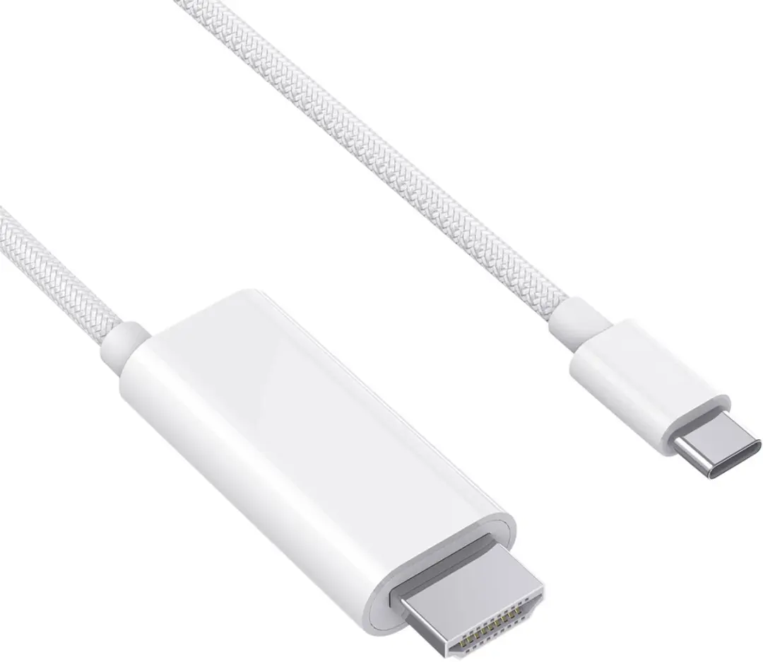 WiWu Type-C naar HDMI Kabel 1.8M - 100W PD 4K@60Hz - Wit - afbeelding 6 van 6