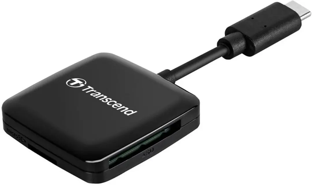Transcend TS-RDC3 Geheugenkaartlezer Type-C - Zwart