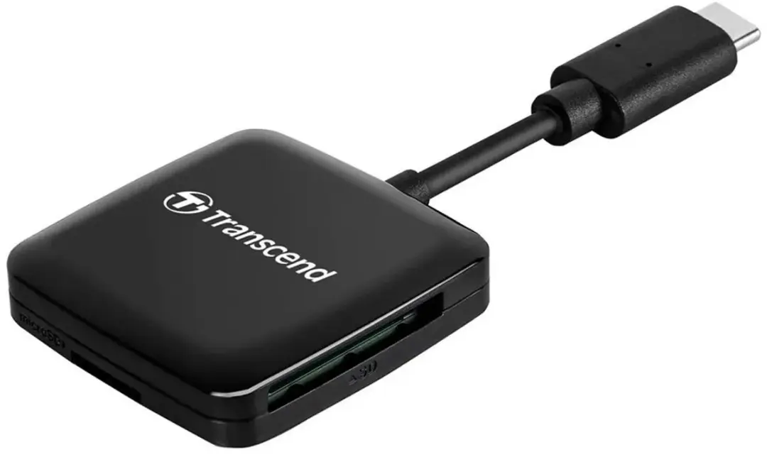 Transcend TS-RDC3 Geheugenkaartlezer Type-C - Zwart