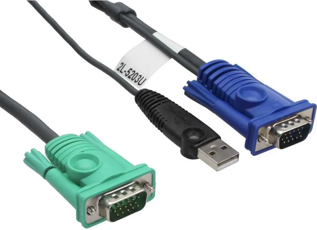 Aten 2L-5203U KVM Kabel VGA USB - 3m - Zwart