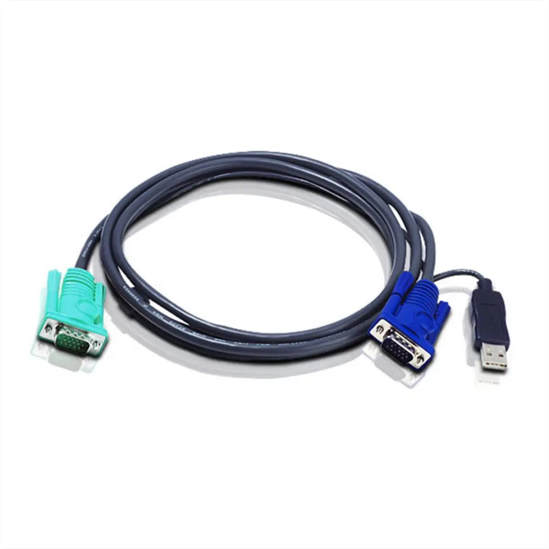 Aten 2L-5203U KVM Kabel VGA USB - 3m - Zwart