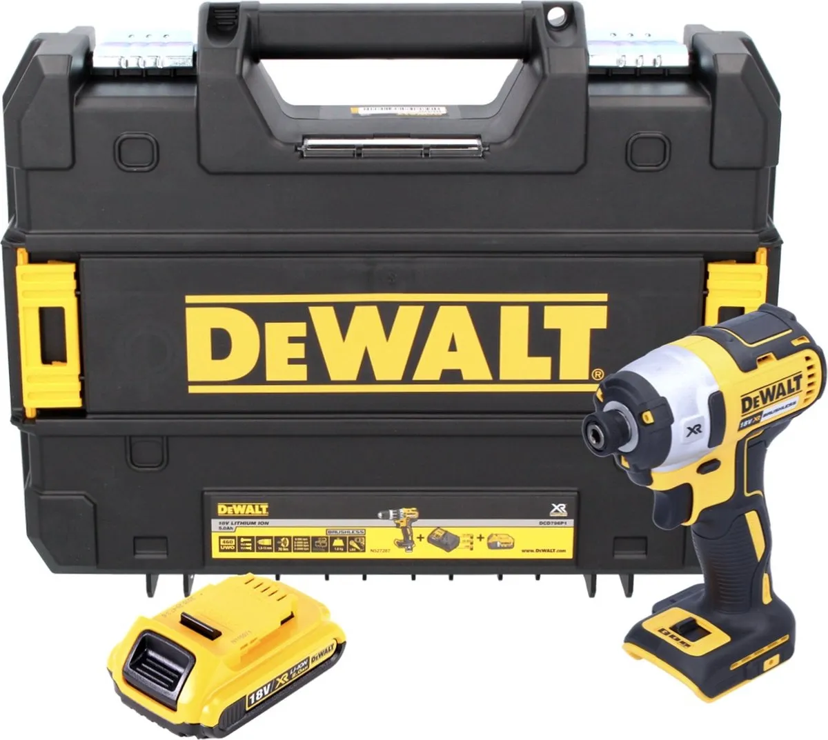 DeWalt DCF 887 NT Slagmoersleutel 18V 205Nm - 1x 2,0Ah Accu - afbeelding 2 van 5