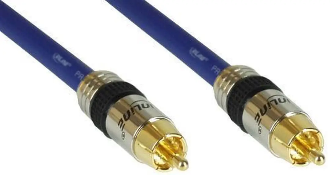 InLine Tulp Composiet Videokabel 0,5m - Blauw