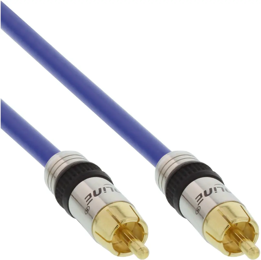 InLine Tulp Composiet Videokabel 0,5m - Blauw