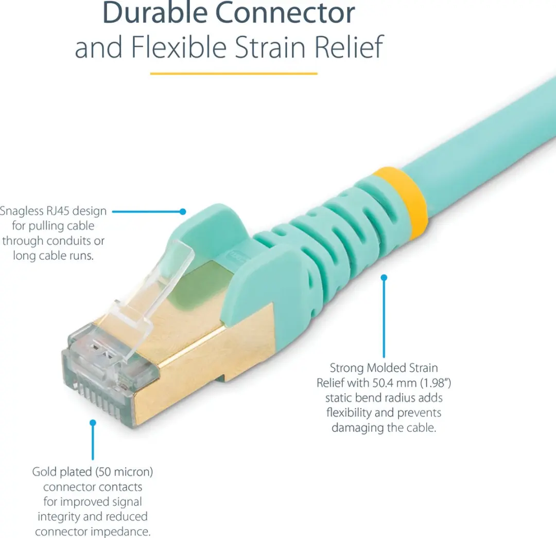 Startech 10m CAT6A Netwerkkabel - Lichtblauw