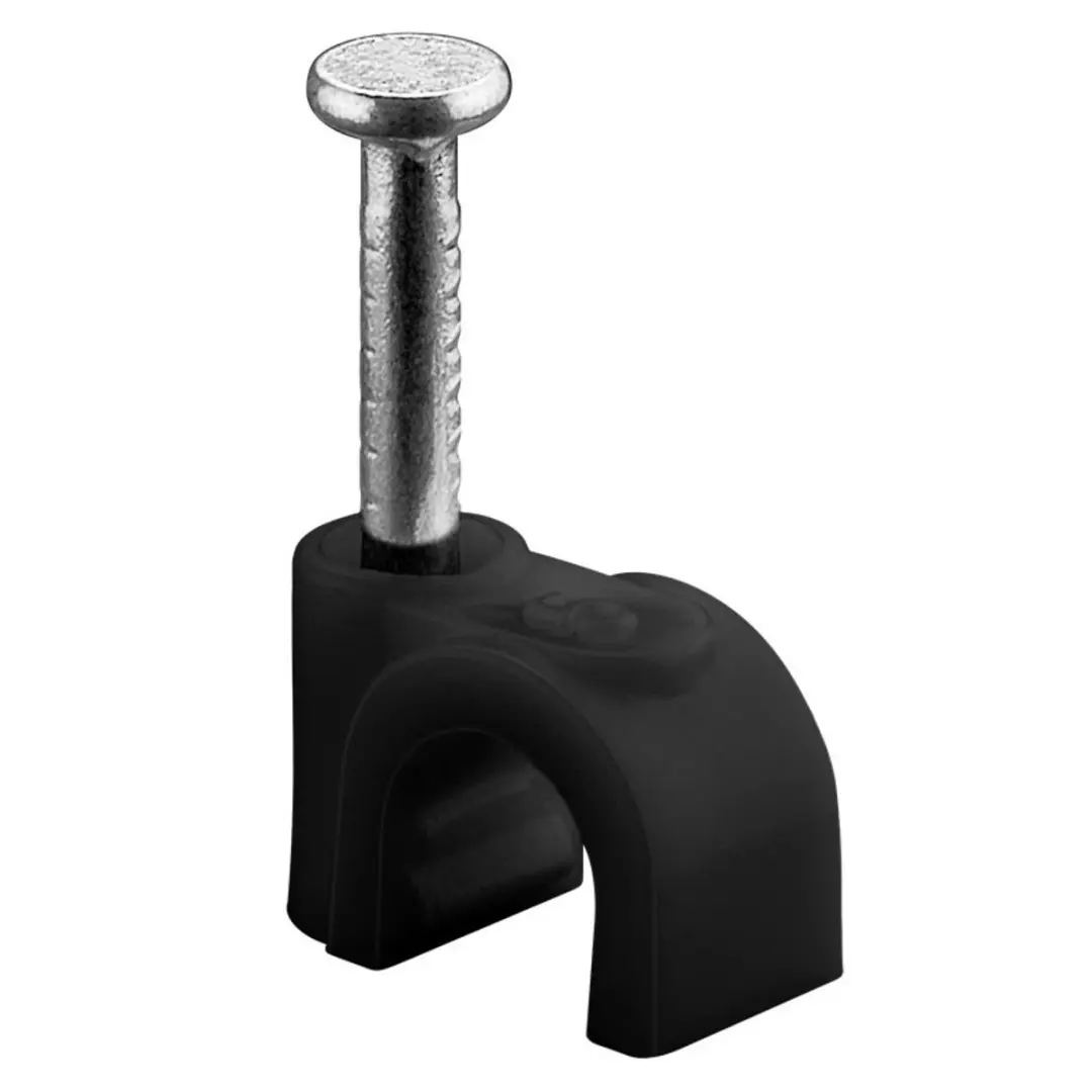 Goobay Kabelklemmen met spijker - 100 Stuks - max. 5mm - Zwart