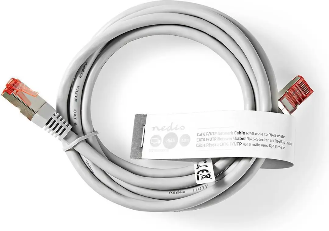Nedis CCGT85210GY20 Cat 6 Netwerkkabel 2m - Grijs - afbeelding 4 van 4