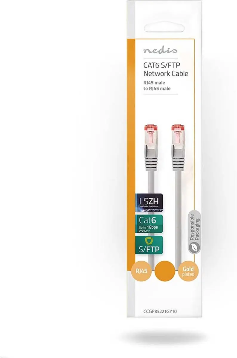 Nedis CAT6 Netwerkkabel CCGP85221GY20 - 2m - Grijs