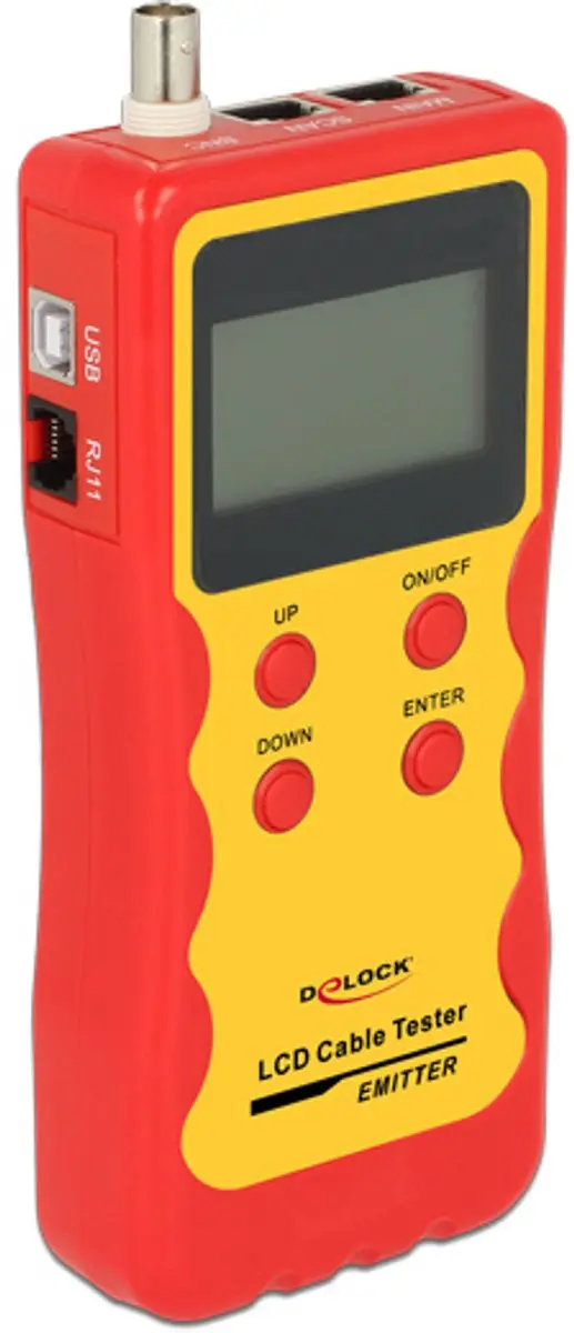 Delock LCD Kabeltester RJ45/RJ12/BNC/USB