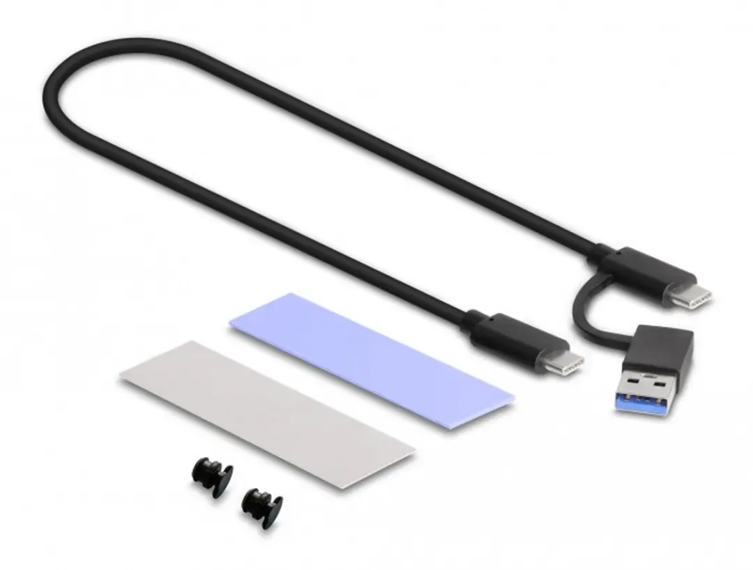 Delock M.2 NVMe/SATA Combo Behuizing - Grijs