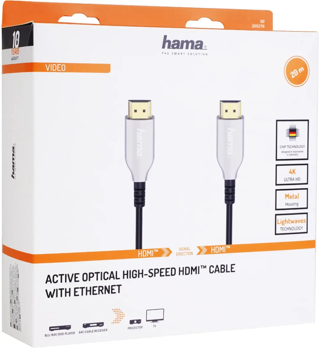 Hama Optische Actieve HDMI-kabel 4K 20m - Verguld