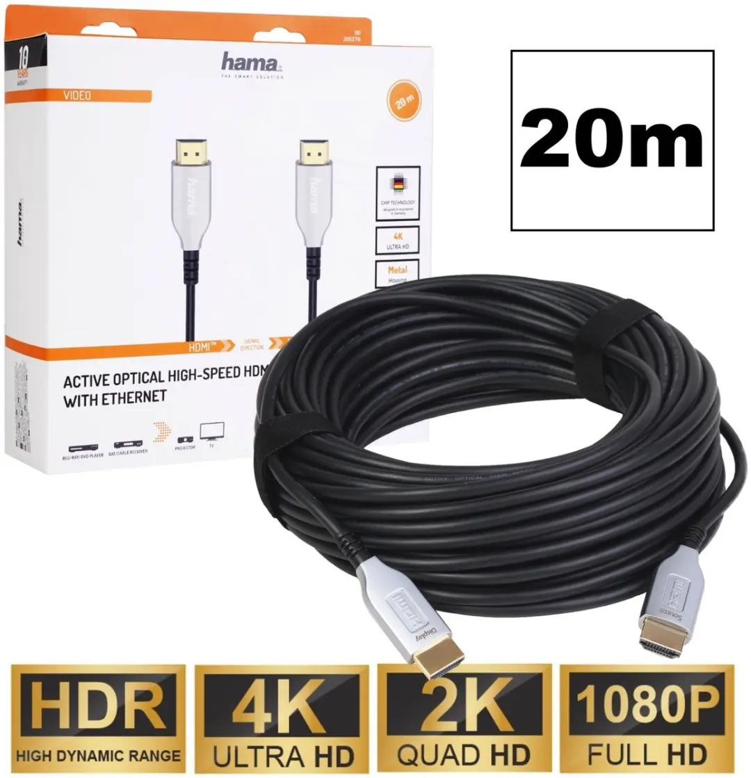Hama Optische Actieve HDMI™-kabel Stekker